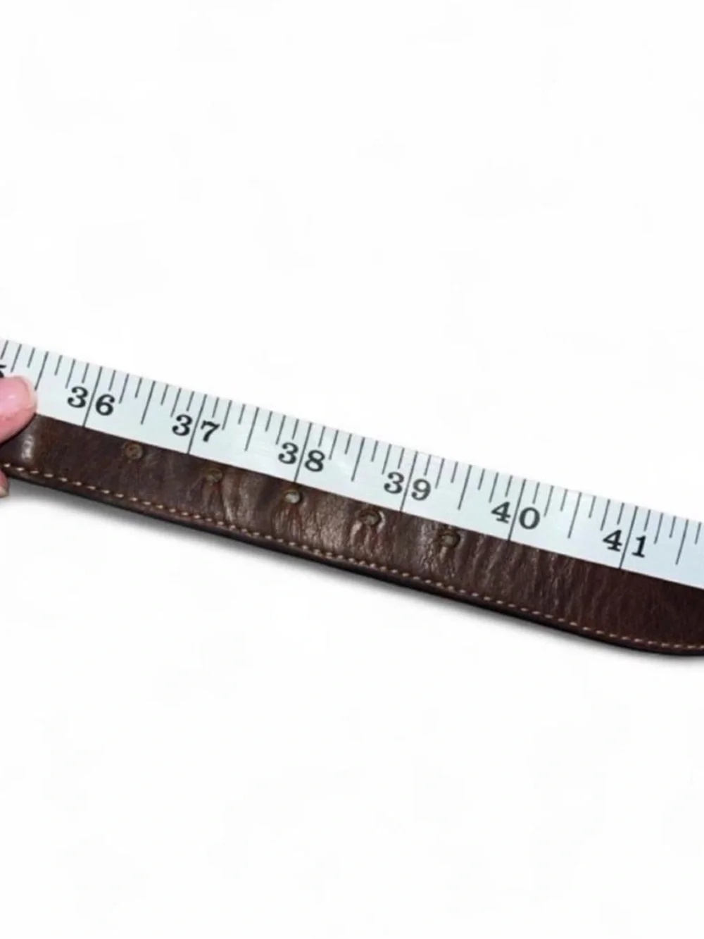 Unisex Canvas and Leather Belt - Brown and Beige